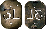 Mexican Army Third Light Regiment Emblem cartridge box belt plate
