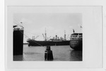 [Port of Brownsville] Photograph of ships in Port of Brownsville Channel, Anubis, Hamburg