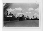 [Port of Brownsville] Photograph of ships in Port of Brownsville Channel, Monbaldo and Anubis