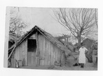 [Homesteads] Photograph of Mexican women in front of a jacal