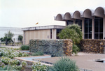 [TSC] Photograph of water feature in front of TSC Camille Lightner Student Center