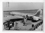 [Airport] Photograph of passengers boarding Boeing 307 Stratoliner "Clipper Flying Cloud" NC19903