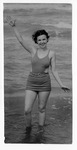 [South Padre Island] Photograph of woman in swimsuit