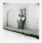 [Guerrero Viejo] Photograph of Men Posing Beside Building