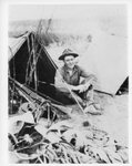 [Brownsville] Photograph of Man in Campsite