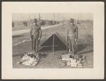 [Military] Photograph of Two Soldiers Standing Outside a Tent