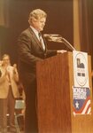 [Harlingen] Photograph of Ted Kennedy at Podium