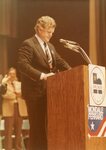[Harlingen] Photograph of Senator Ted Kennedy at Mondale/Ferraro Rally