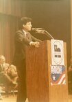 [Harlingen] Photograph of Politician On Stage