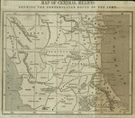 Map of central Mexico showing the contemplated route of the U.S. Army