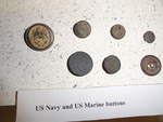 U.S. Navy and U.S. Marine buttons