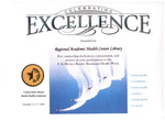 Excellence Award to Regional Academic Health Center Library: 2004-10-11/17