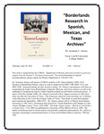 Borderlands Research in Spanish, Mexican, and Texas Archives