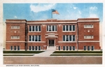 Postcard, Brownsville - Brownsville high school building by Curt Teich & Co. and Robert Runyon