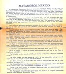 Postcard, Matamoros - History of Matamoros by Curt Teich & Co. and Robert Runyon