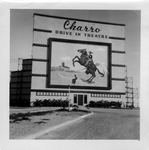 Photograph of the front of the Charro Drive In Theatre