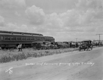 Photograph of a land excursion arriving in the Rio Grande Valley by Edrington Studio (Weslaco, Tex.)