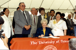 [Partnership] Photograph of Governor Ann Richards signing UTB TSC Educational Partnership Agreement by University of Texas at Brownsville