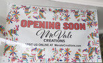 Photograph of "Me Vale Creations" Sign by Sara E. Azua and Sam Gonzalez