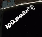 Photograph of "No Quema Cuh" Car Sticker by Sara E. Azua and Sam Gonzalez