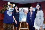 [Alumni] Photograph of Ozzie the Ocelot, Teri Alarcon, and Dr. Juliet Garcia by University of Texas at Brownsville and Paul Chouy