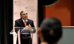 [Chancellor Cigarroa] Photograph of Francisco G. Cigarroa Giving a Speech by University of Texas at Brownsville and Paul Chouy