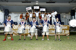 [Orange Crush] Photograph of Drumline Performing by University of Texas at Brownsville