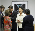 [Open House] Photograph of Dr. Julio Leon and Wife Touring Dr. Garcia's Office by University of Texas at Brownsville