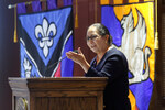 [Faculty Convocation] Photograph of Dr. Juliet Garcia Giving Speech by University of Texas at Brownsville