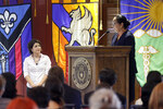 [Faculty Convocation] Photograph of Dr. Juliet Garcia and Dr. Cristina Ballatori by University of Texas at Brownsville