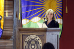 [Faculty Convocation] Photograph of Dr. Dianne Brumley Giving Speech by University of Texas at Brownsville