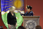 [Faculty Convocation] Photograph of Dr. Juliet Garcia Awarding Dr. Dianne Brumley by University of Texas at Brownsville
