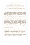 Pardon and amnesty letter from President Andrew Johnson to Francisco Yturria (typed) by Andrew Johnson